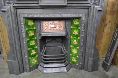 Victorian Tiled Inserts with copper hood 4165TI - Oldfireplaces