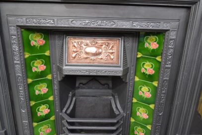 Victorian Tiled Inserts with copper hood 4165TI - Oldfireplaces