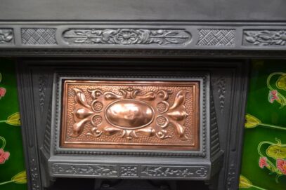 Victorian Tiled Inserts with copper hood 4165TI - Oldfireplaces