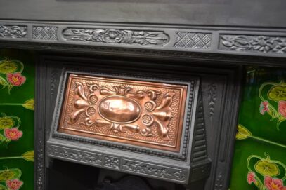 Victorian Tiled Inserts with copper hood 4165TI - Oldfireplaces