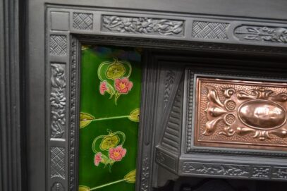 Victorian Tiled Inserts with copper hood 4165TI - Oldfireplaces