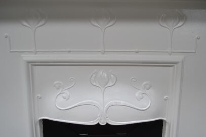 Painted Art Nouveau Tulip Bedroom Fireplace 4183B - Oldfireplaces