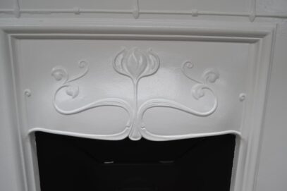 Painted Art Nouveau Tulip Bedroom Fireplace 4183B - Oldfireplaces