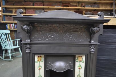 Unique Art Nouveau Tiled Fireplace 4187TC - Oldfireplaces