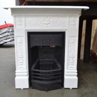 Painted Victorian Cast Iron Fireplace 4189MC - Oldfireplaces