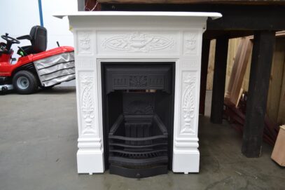 Painted Victorian Cast Iron Fireplace 4189MC - Oldfireplaces