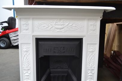 Painted Victorian Cast Iron Fireplace 4189MC - Oldfireplaces