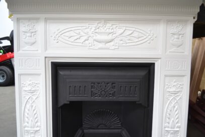 Painted Victorian Cast Iron Fireplace 4189MC - Oldfireplaces