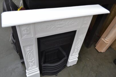 Painted Victorian Cast Iron Fireplace 4189MC - Oldfireplaces