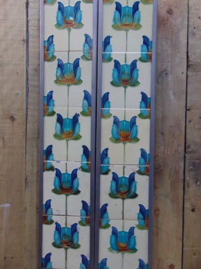 Original Art Nouveau Fireplace Tiles - AN011 Oldfireplaces