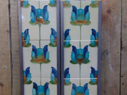 Original Art Nouveau Fireplace Tiles - AN011 Oldfireplaces