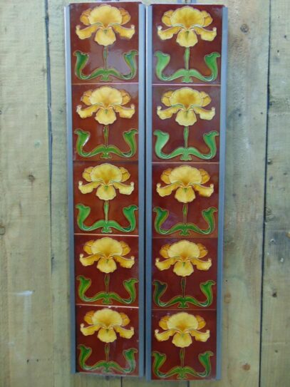 Art Nouveau Fireplace Tiles - AN016 Oldfireplaces