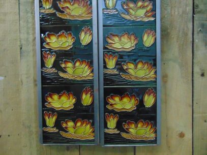 Reproduction Water Lily Fireplace Tile - R067 Oldfireplaces