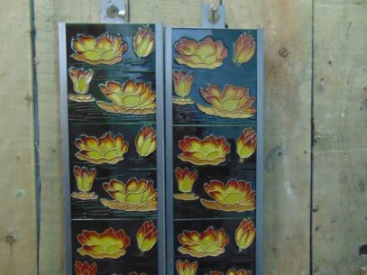 Reproduction Water Lily Fireplace Tile - R067 Oldfireplaces