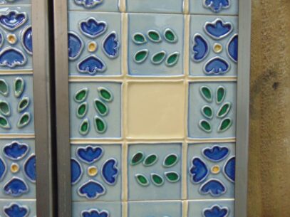 Reproduction Blue Floral Tile - R068 Oldfireplaces