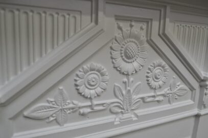 Painted Victorian Daisy Bedroom Fireplace 4471B - Oldfireplaces
