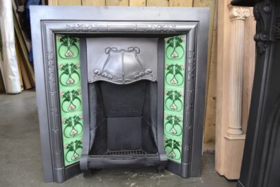 Vintage Art Nouveau Tiled Insert 4219TI - Oldfireplaces