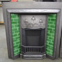 Vintage Art Nouveau Tiled Insert 42421TI - Oldfireplaces