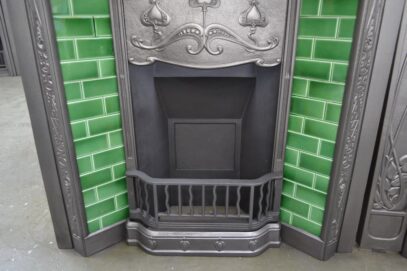 Vintage Art Nouveau Tiled Insert 42421TI - Oldfireplaces