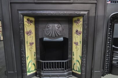 Edwardian Art Nouveau Tiled Insert 4271TI - Oldfireplaces