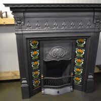 Art Nouveau Tiled Fireplace Combination 4279TC - Oldfireplaces