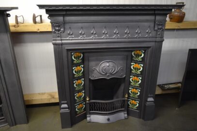 Art Nouveau Tiled Fireplace Combination 4279TC - Oldfireplaces