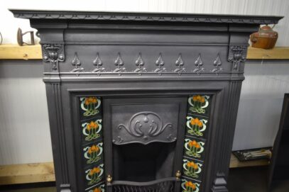 Art Nouveau Tiled Fireplace Combination 4279TC - Oldfireplaces