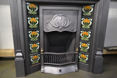 Art Nouveau Tiled Fireplace Combination 4279TC - Oldfireplaces