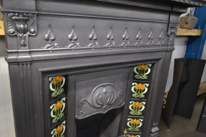 Art Nouveau Tiled Fireplace Combination 4279TC - Oldfireplaces