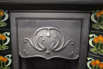 Art Nouveau Tiled Fireplace Combination 4279TC - Oldfireplaces