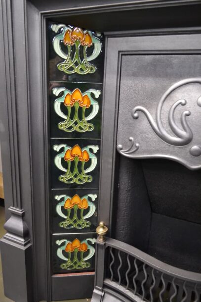 Art Nouveau Tiled Fireplace Combination 4279TC - Oldfireplaces