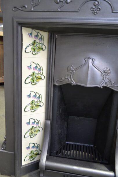 Art Nouveau Tiled Combination Fireplace 4289TC - Oldfireplaces