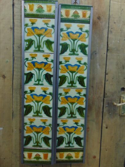 Art Nouveau Fireplace Tiles - AN008 Old Fireplaces