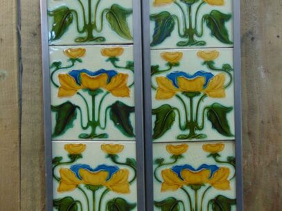 Art Nouveau Fireplace Tiles - AN008 Old Fireplaces