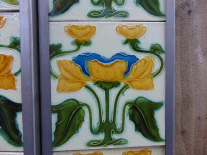 Art Nouveau Fireplace Tiles - AN008 Old Fireplaces