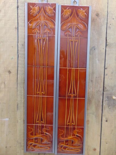 Art Nouveau Fireplace Tiles - AN009 Old Fireplaces