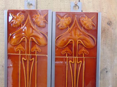 Art Nouveau Fireplace Tiles - AN009 Old Fireplaces