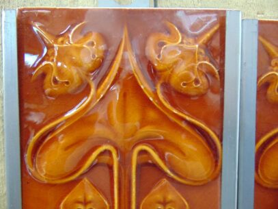 Art Nouveau Fireplace Tiles - AN009 Old Fireplaces