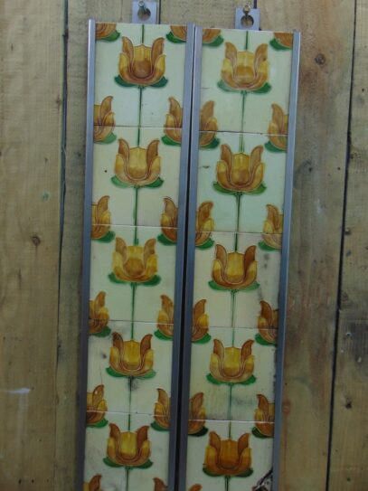 Original Art Nouveau Fireplace Tiles - AN010 Old Fireplaces