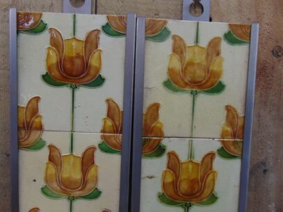 Original Art Nouveau Fireplace Tiles - AN010 Old Fireplaces