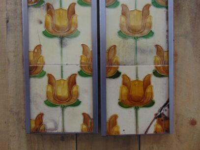 Original Art Nouveau Fireplace Tiles - AN010 Old Fireplaces