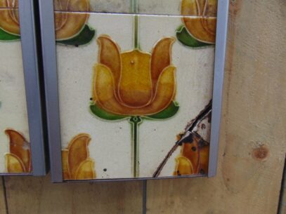 Original Art Nouveau Fireplace Tiles - AN010 Old Fireplaces