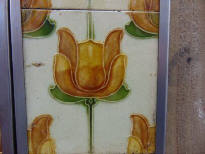 Original Art Nouveau Fireplace Tiles - AN010 Old Fireplaces