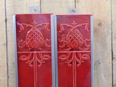 Original Art Nouveau Fireplace Tiles - AN017 Old Fireplaces