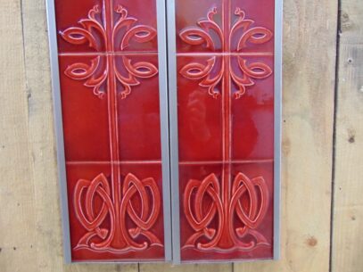 Original Art Nouveau Fireplace Tiles - AN017 Old Fireplaces