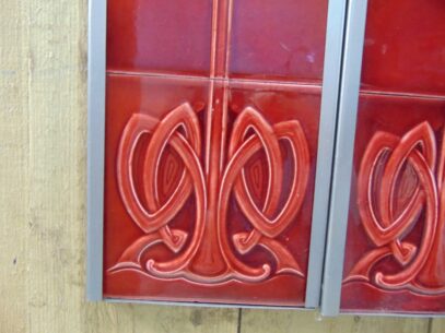 Original Art Nouveau Fireplace Tiles - AN017 Old Fireplaces