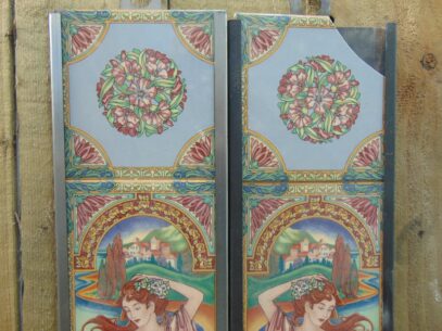 Victorian Figurine Fireplace Tiles R037 Old Fireplaces