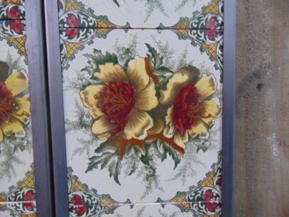 Victorian Floral Fireplace Tiles - V014 Old Fireplaces