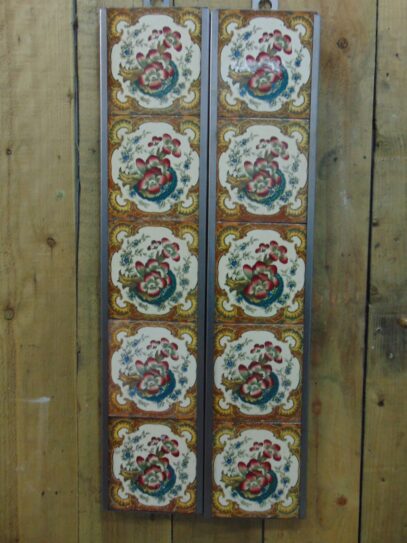 Pretty Victorian Floral Fireplace Tiles - V021 Old Fireplaces