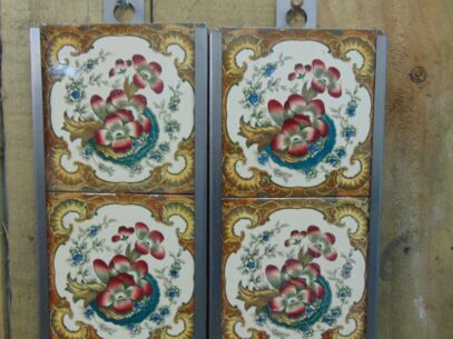 Pretty Victorian Floral Fireplace Tiles - V021 Old Fireplaces